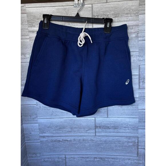 ASICS Women’s Sunday Sana Fleece Shorts Navy Blue Size S NWT $40 - Picture 1 of 3